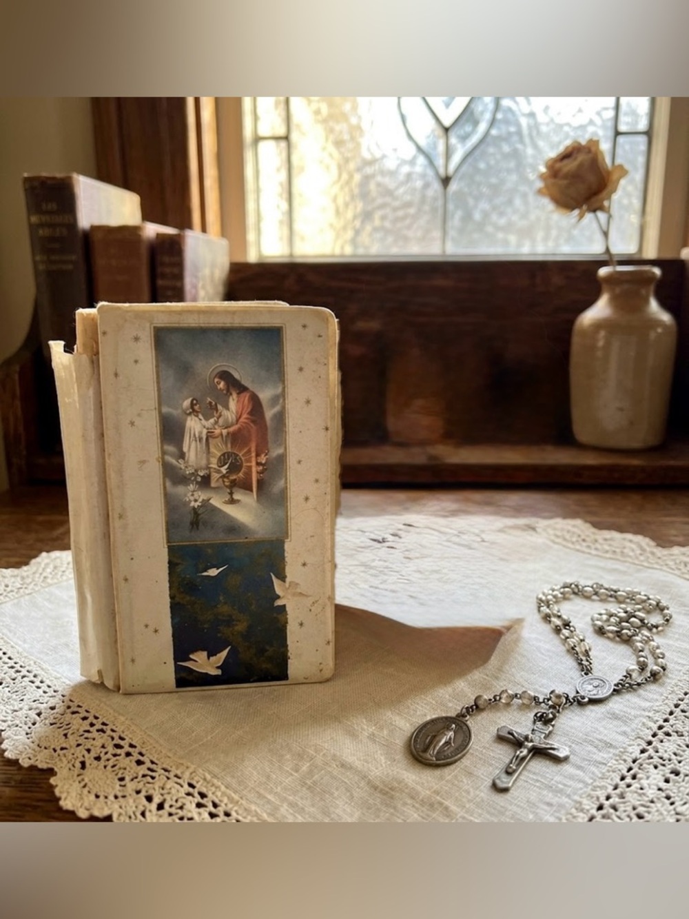 First Communion Spanish Mexican Vintage Pocket Prayer Book